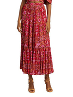 Многоярусная макси-юбка с принтом Murphy Amur, цвет Rosewood