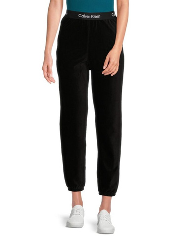 Спортивные брюки с высокой посадкой и логотипом Calvin Klein, цвет Black White