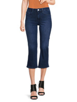 Укороченные джинсы Le Pixie с потертостями Frame, цвет Bornstein Blue