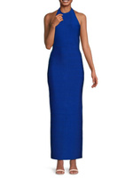 Платье макси-футляр с бретельками и бретельками Hervé Léger, цвет Bright Blue