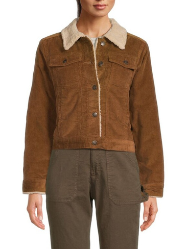 Вельветовая куртка из искусственной овчины Sanders Marine Layer, цвет Brown Beige