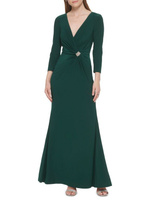 Украшенное твист-платье Vince Camuto, зеленый