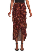 Макси-юбка с воланами и цветочным принтом Free People, цвет Dark Combo