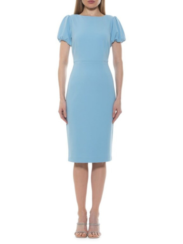 Платье-футляр с пышными рукавами Odette Alexia Admor, цвет Halogen Blue