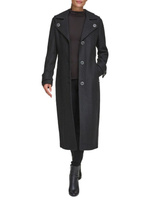 Пальто из смесовой шерсти с лацканами Notch Guess, черный