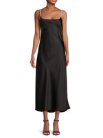 Платье-комбинация с бретелями из искусственного жемчуга Lea & Viola, черный