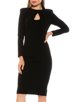 Платье-футляр Kesia с драпированным вырезом Alexia Admor, черный