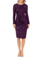 Платье-футляр с пайетками Xscape, цвет Mulberry