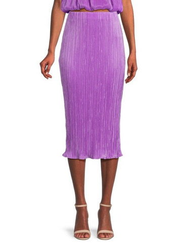 Плиссированная юбка-карандаш миди Renee C., цвет Neon Lavender