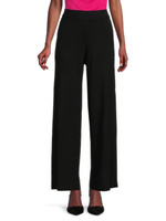 Широкие трикотажные брюки полумиланской строчки Saks Fifth Avenue, черный