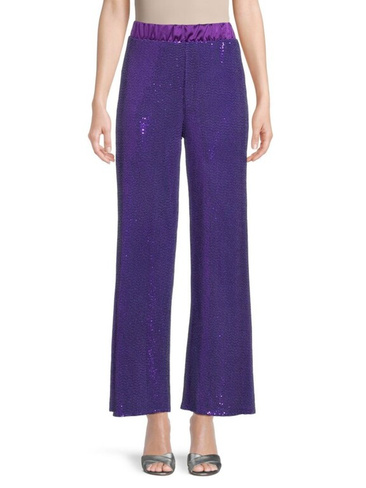 Широкие брюки с пайетками Renee C., фиолетовый