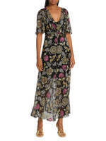 Платье макси Tamar с цветочным принтом Rag & Bone, цвет Black Floral