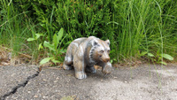 Скульптура Российский медведь, цвет коричневый, камень кальцит