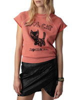 Хлопковые толстовки Rupper Mo Cool Cat Zadig & Voltaire, цвет Pink