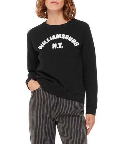 Хлопковый свитер с логотипом Williamsburg NY Whistles, цвет Black
