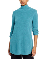 Шерстяной свитер с высоким воротником Eileen Fisher, цвет White