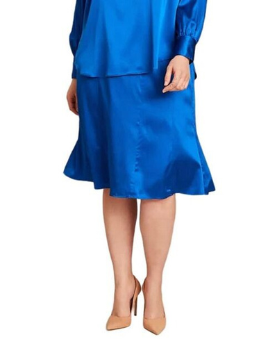 Шелковая юбка Беллини Gabriella Rossetti, цвет Blue