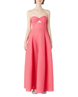 Платье макси без бретелек с вырезом Emporio Armani, цвет Pink