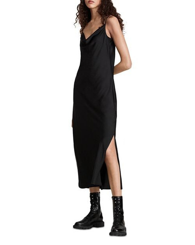 Платье-комбинация Hadley с капюшоном ALLSAINTS, цвет Black