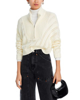 Укороченный шерстяной свитер Hampton STAUD, цвет Ivory/Cream