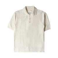 Рубашка Maison Margiela Boucle Knit Polo 'Off White', белый