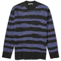 Джемпер Acne Studios Karita Mohair Stripe, цвет Charcoal Grey & Cold Purple