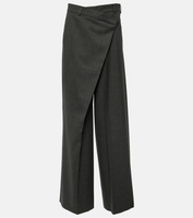 Широкие брюки асимметричного кроя со средней посадкой Acne Studios, серый