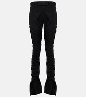 Расклешенные брюки из льна со средней посадкой Acne Studios, черный