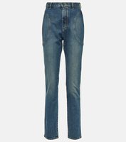 Узкие джинсы с высокой посадкой Alaïa, синий