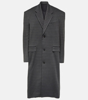 Однобортное пальто оверсайз Balenciaga, серый