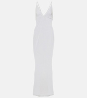 Прозрачное трикотажное платье макси isabel Bananhot, белый