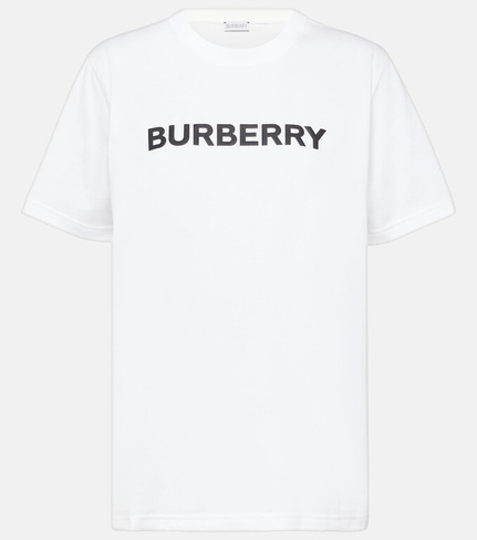 Футболка из хлопкового джерси с логотипом Burberry, белый
