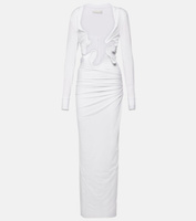 Платье макси venus из джерси с глубоким вырезом Christopher Esber, белый