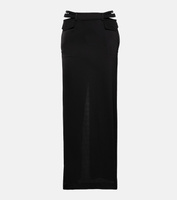 Атласная юбка макси со средней посадкой pocket column Dion Lee, черный