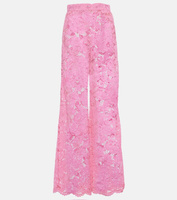 Широкие брюки из кружева с высокой посадкой Dolce&Gabbana, розовый