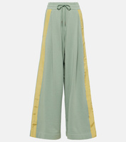 Широкие спортивные брюки из хлопкового джерси Dries Van Noten, зеленый