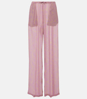 Широкие брюки с принтом Dries Van Noten, розовый