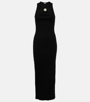Платье макси anagram из хлопка Loewe, черный