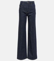 Расклешенные джинсы с высокой посадкой Loro Piana, синий