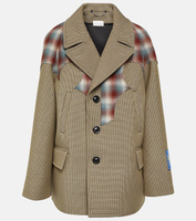 Пальто из хлопка, мохера и шерсти pendleton Maison Margiela, бежевый