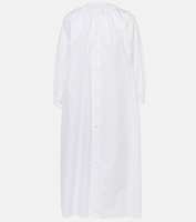 Платье миди из хлопкового поплина Mm6 Maison Margiela, белый