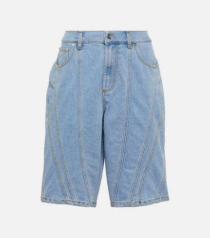Широкие джинсовые шорты spiral Mugler, синий