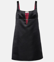 Атласное мини-платье с вырезами Nina Ricci, черный