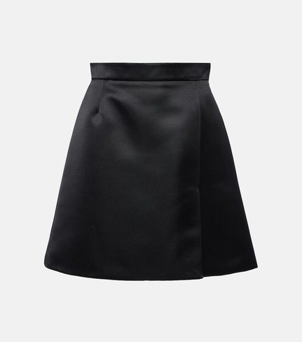 Атласная мини-юбка duchess Nina Ricci, черный