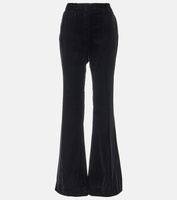 Бархатные брюки с вырезом Nina Ricci, черный