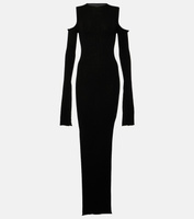 Вязаное платье макси из натуральной шерсти Rick Owens, черный