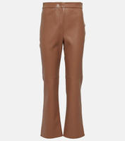Великолепные расклешенные брюки из искусственной кожи 'S Max Mara, коричневый