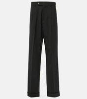 Ferito прямые брюки со складками из шерсти Sportmax, черный