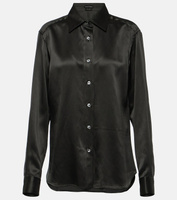 Рубашка из шелкового атласа Tom Ford, черный