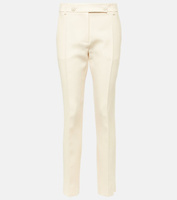 Узкие брюки средней посадки crêpe couture Valentino, белый